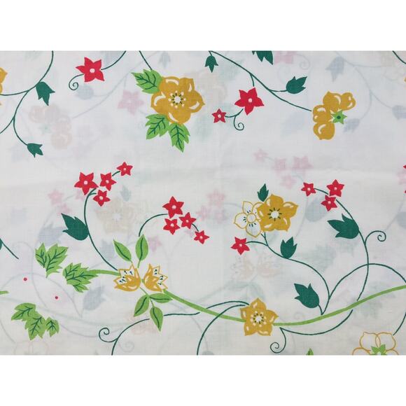 Tastemaker Pillowcase KING Yellow Red Orange Flowers J. P. Stevens percale USA V - Picture 1 of 7